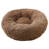 Round Plush Pet Bed - Warm Cozy Dog & Cat Bed