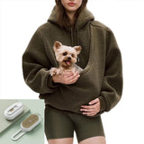 Hands-Free Dog Carrier Hoodie – Kangaroo Pet Pouch Sweatshirt