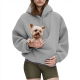 Hands-Free Dog Carrier Hoodie – Kangaroo Pet Pouch Sweatshirt