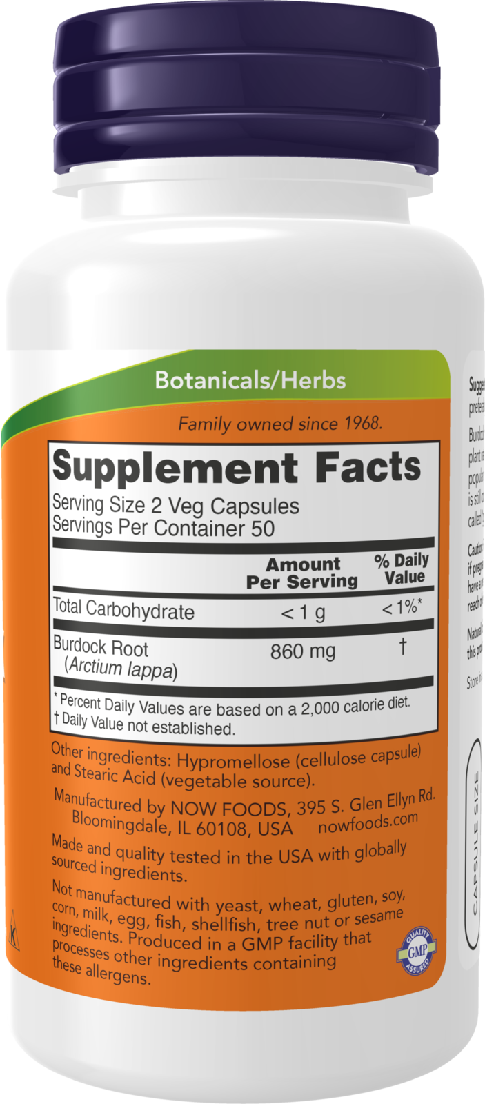 Now Burdock Root 100ct