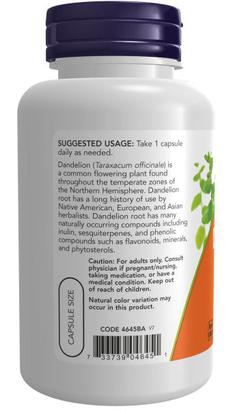 Now Dandelion Root 500mg Veg Capsules 100ct