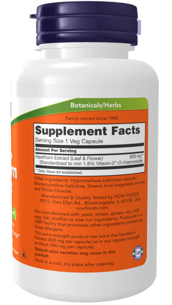 Now Hawthorn Extract 600mg Veg Capsules 90ct