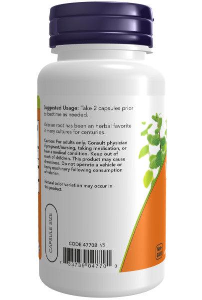 Now Valerian Root 500mg Veg Capsules 100ct