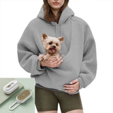 Hands-Free Dog Carrier Hoodie – Kangaroo Pet Pouch Sweatshirt