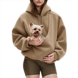 Hands-Free Dog Carrier Hoodie – Kangaroo Pet Pouch Sweatshirt