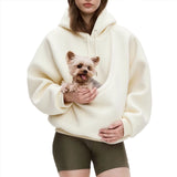 Hands-Free Dog Carrier Hoodie – Kangaroo Pet Pouch Sweatshirt