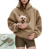 Hands-Free Dog Carrier Hoodie – Kangaroo Pet Pouch Sweatshirt