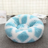 Round Plush Pet Bed - Warm Cozy Dog & Cat Bed