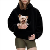 Hands-Free Dog Carrier Hoodie – Kangaroo Pet Pouch Sweatshirt